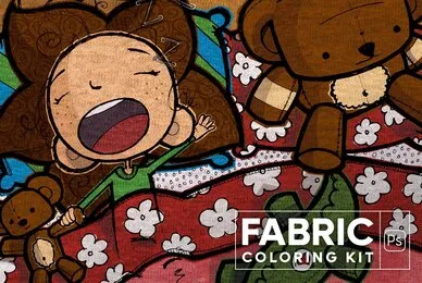 Fabric Coloring Kit