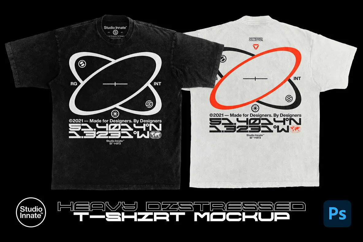 Heavy Distressed T-Shirt Mockup Graphics - YouWorkForThem