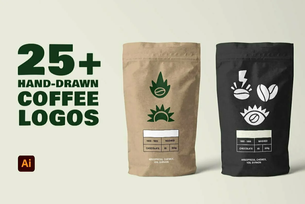 Hand-Drawn Coffee Logos