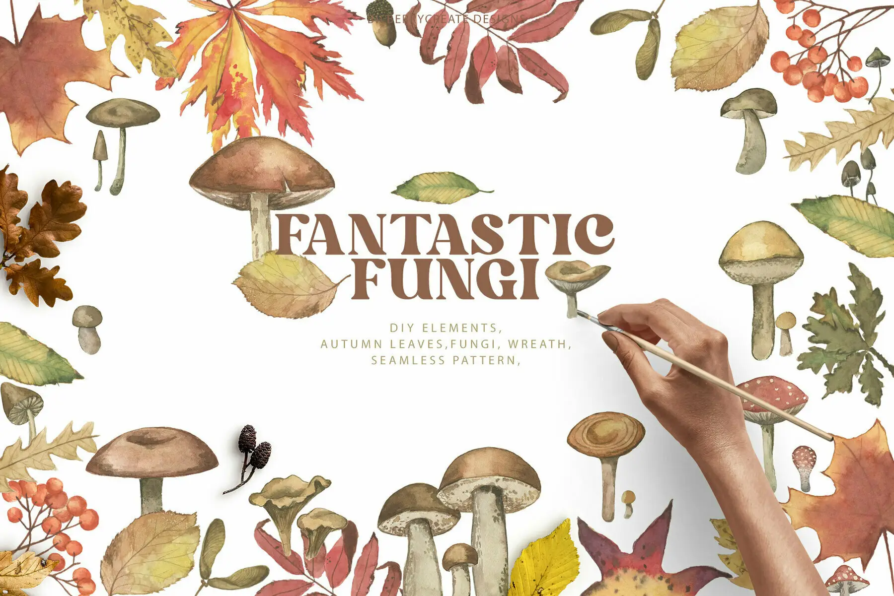 Watercolour Fantastic Fungi