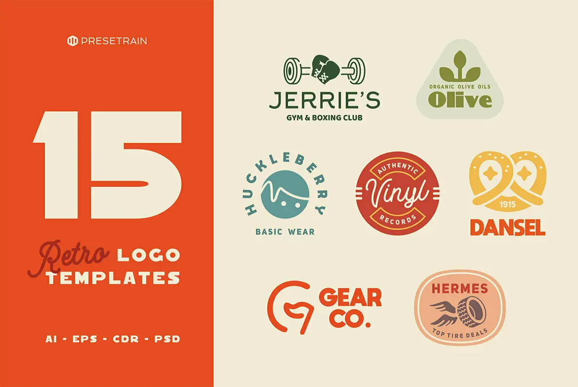 Retro Logo Templates and Badges