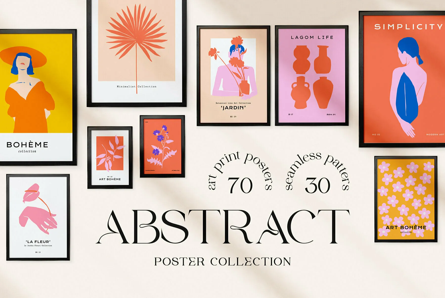 Abstract Floral Poster Collection