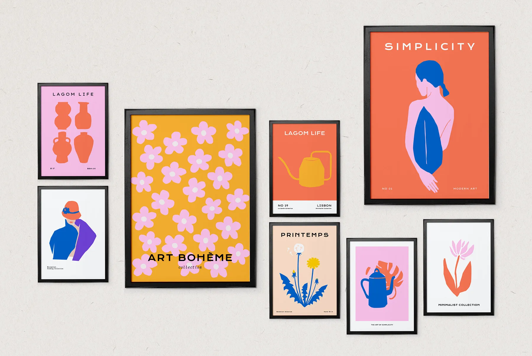 Abstract Floral Poster Collection Graphics - YouWorkForThem