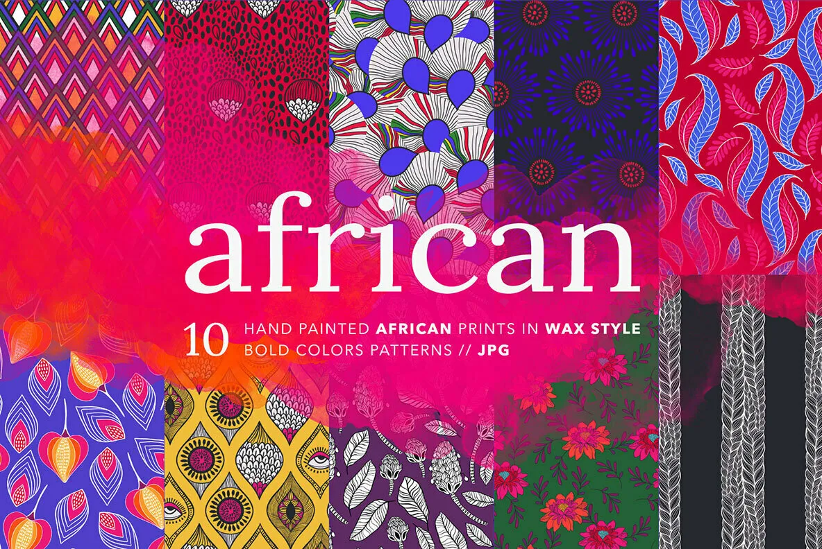 African Ankara Wax Patterns Set 2