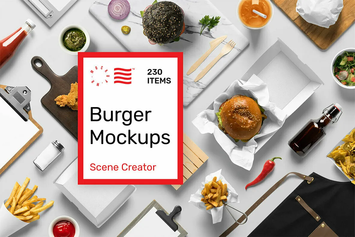 Burger Mockups - Scene Creator