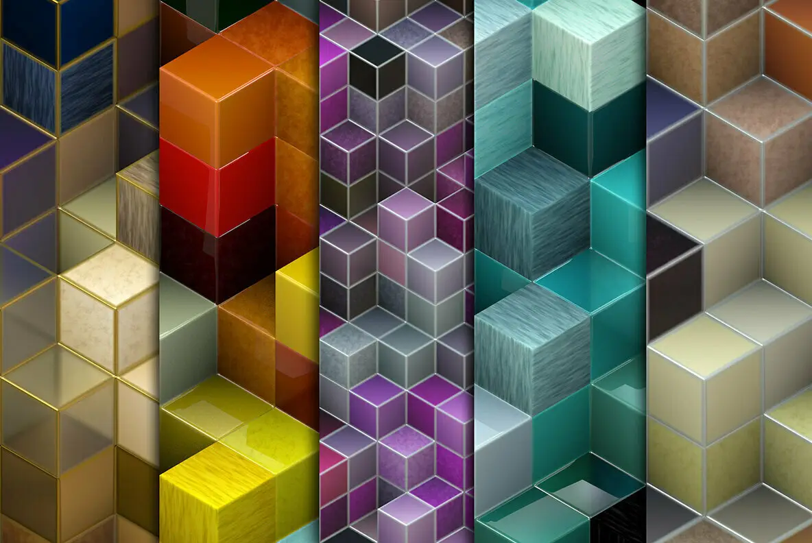 Colorful Cube Backgrounds Graphics - YouWorkForThem