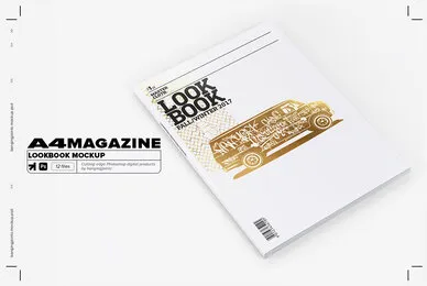 A4 Magazine Lookbook Mock up
