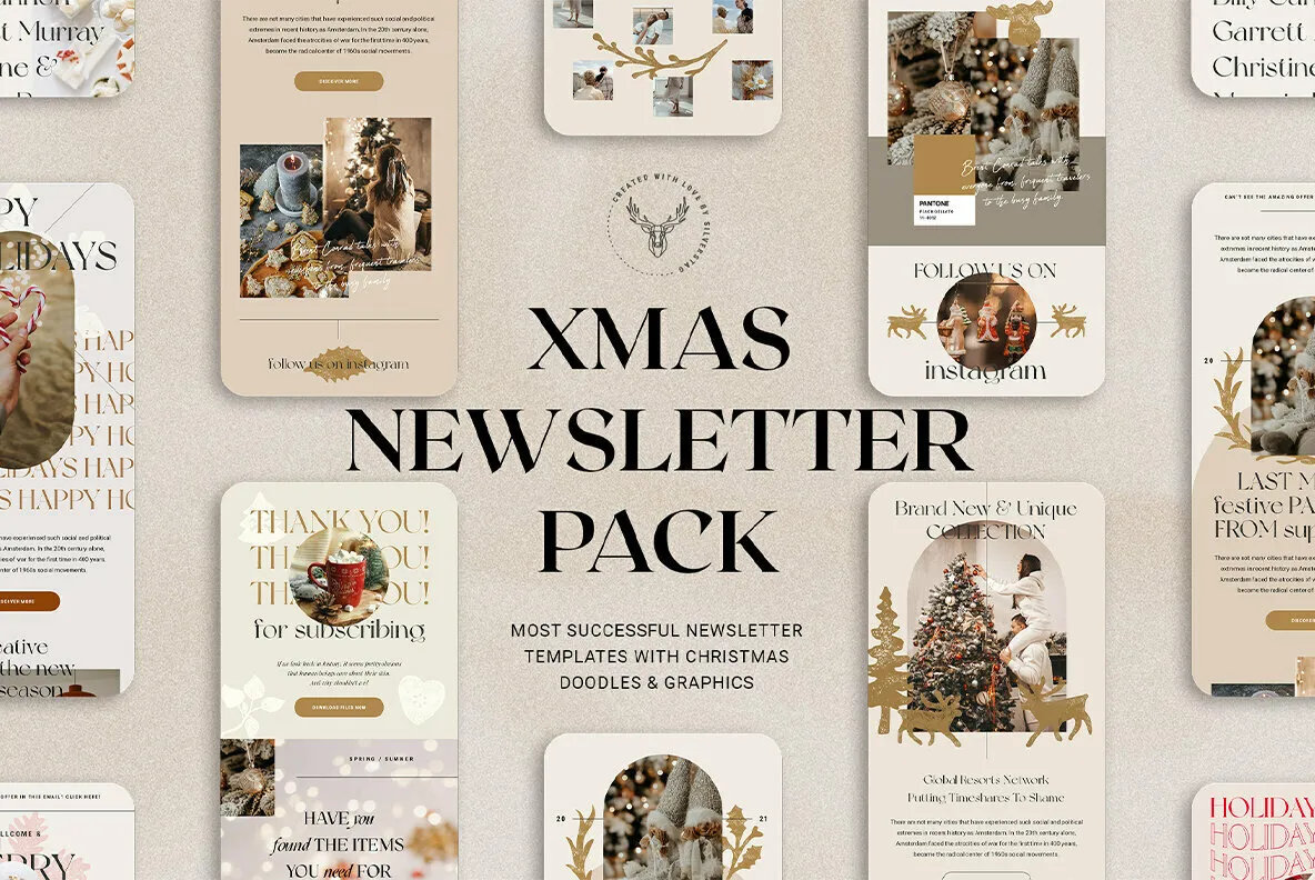 Christmas Newsletter Templates Pack
