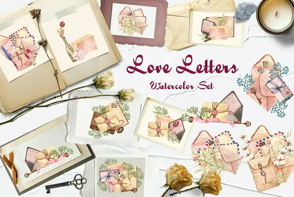 Love Letters Watercolor Set