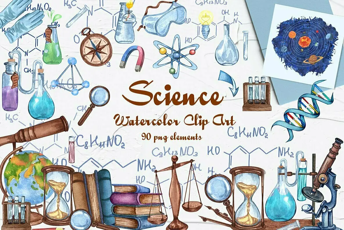 Science Watercolor Set