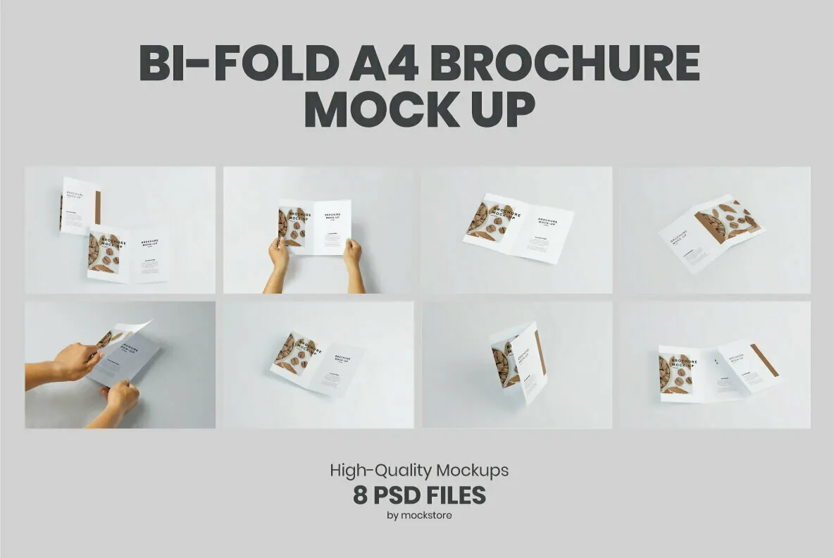 Bi-fold A4 Brochure Mockup