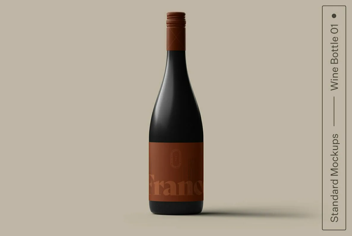 Wine Bottle 01 Standard Mockup