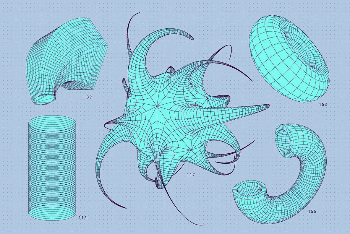 200 Vector Wireframe Shapes Abstract - YouWorkForThem