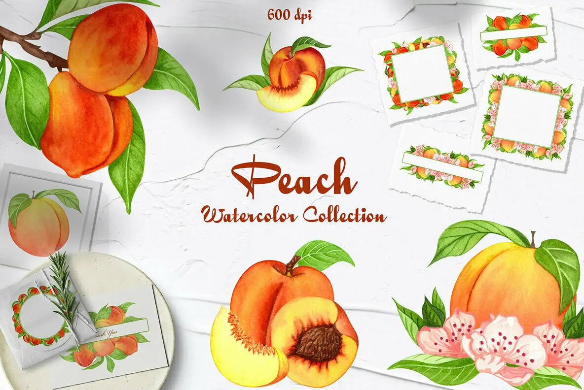 Peach Watercolor Set