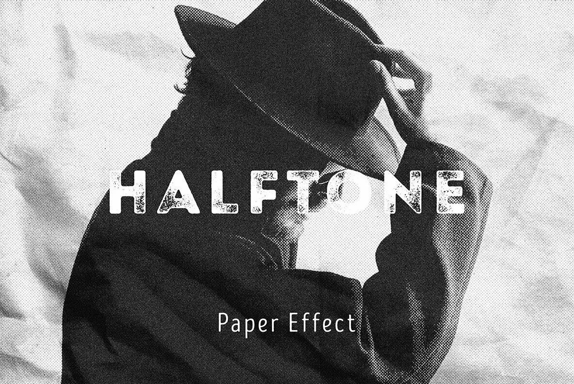 Halftone Paper Photo Effect