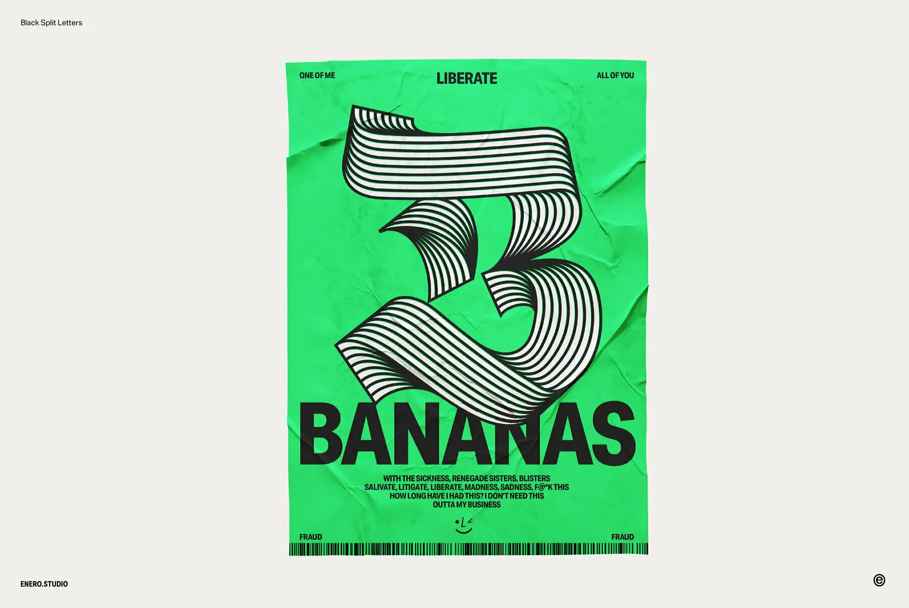 Split Typography Examples Black Split Letters Typography - YouWorkForThem