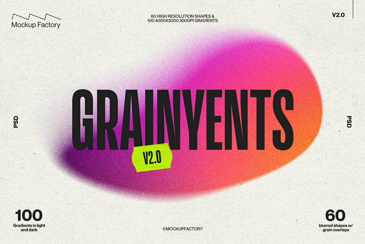 Grainyents V2.0 - Grainy Gradient Shapes