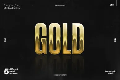 Gold Live Type  Vector Effect