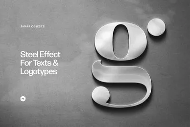 Steel Effect for Texts  Logotypes