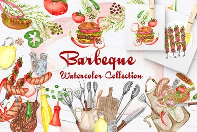 Barbeque Watercolor Collection