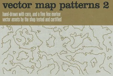 Hand Drawn Vector Map Patterns Volume 02