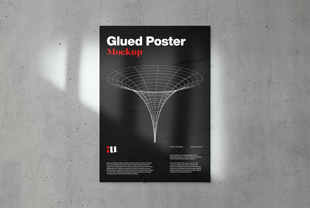 Glued Poster Mockups Graphics   YouWorkForThem