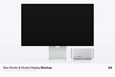 Mac Studio and Studio Display Mockup