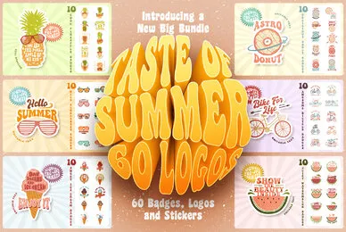 Taste Of Summer 60 Groovy Logos
