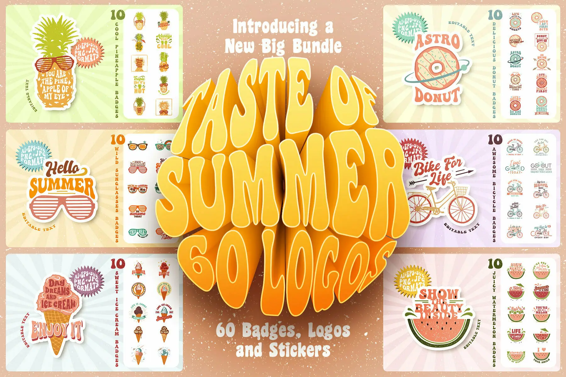 Taste Of Summer 60 Groovy Logos