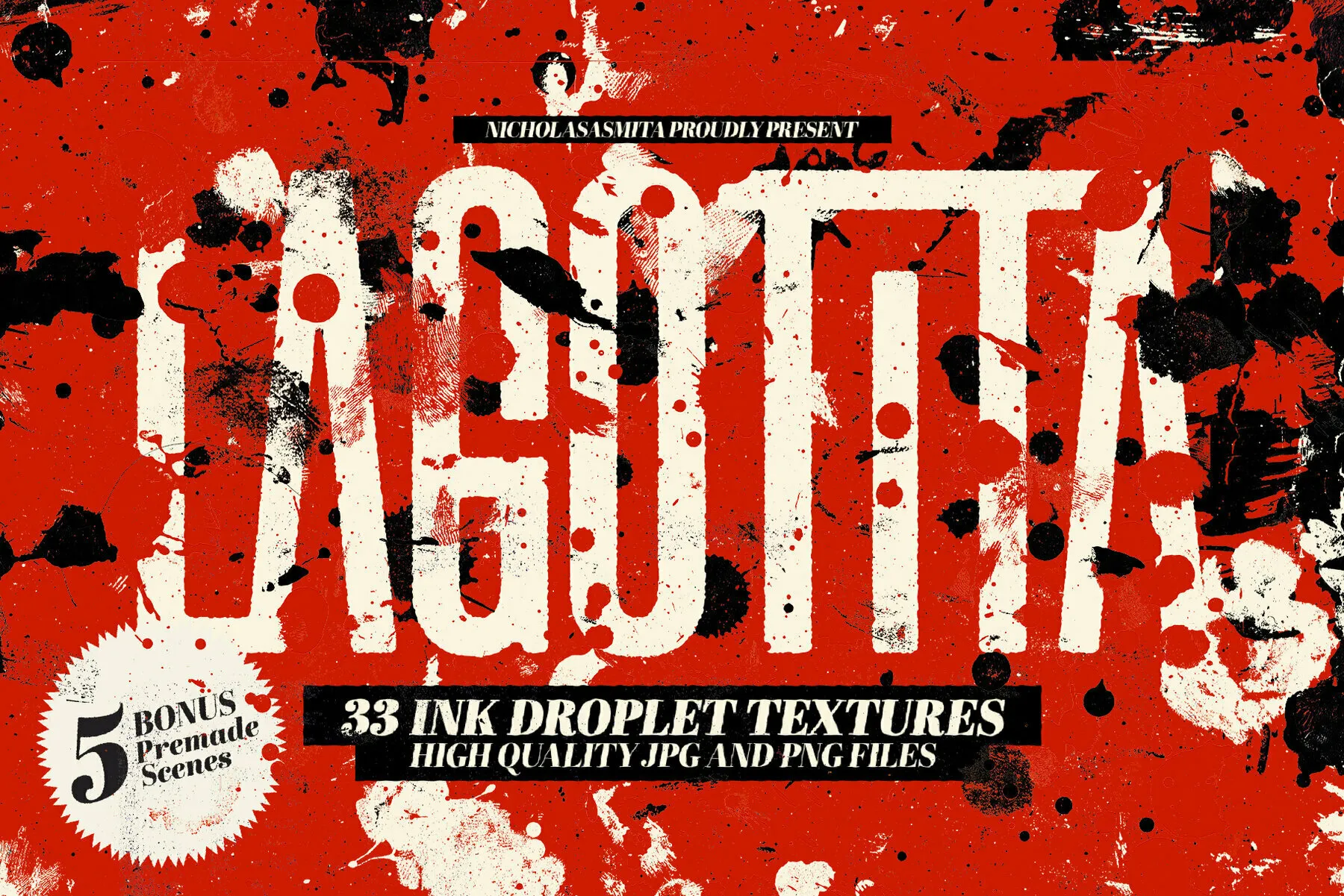 La Gogita - 33 Ink Droplet Textures