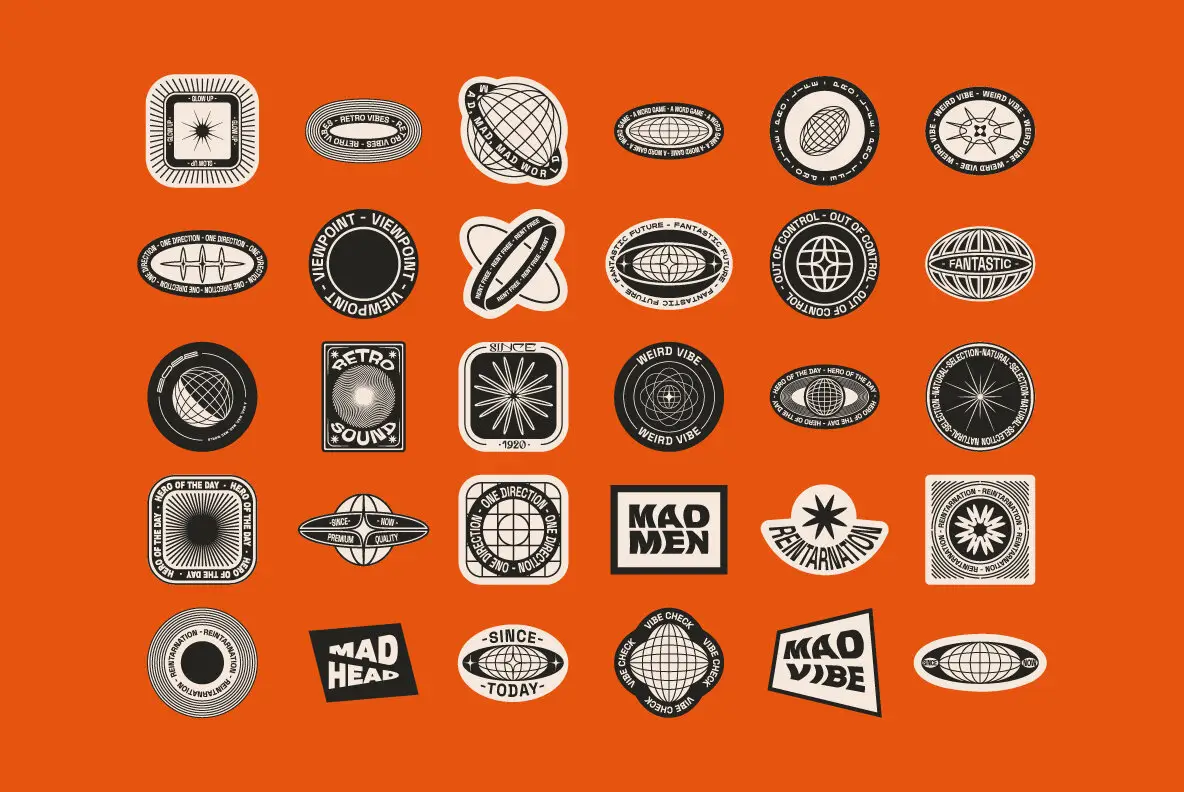 Editable Logo Badge Builder Set Graphics YouWorkForThem