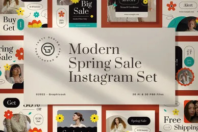 Modern Spring Sale Instagram Set