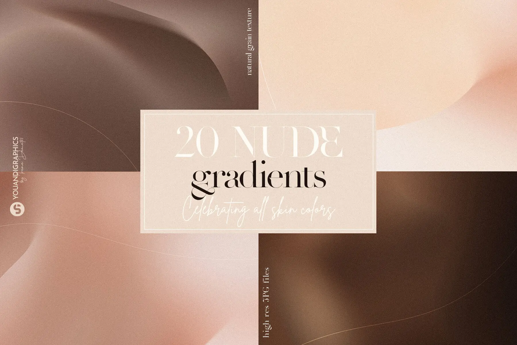 Nude Gradient Textured Backgrounds