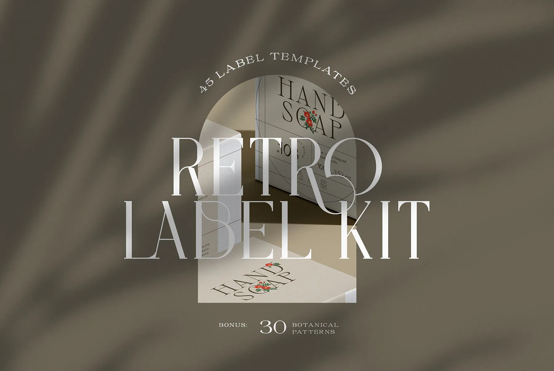 Floral Retro Label Kit