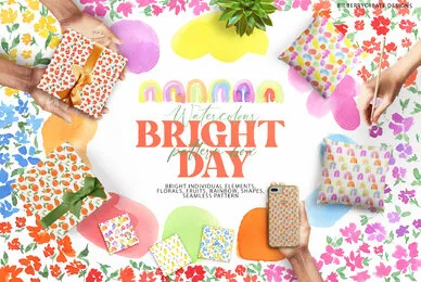Watercolour Bright Day Pattern Box
