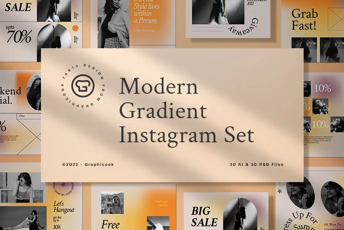 Minimal Aesthetic Summer Fashion Instagram Pack