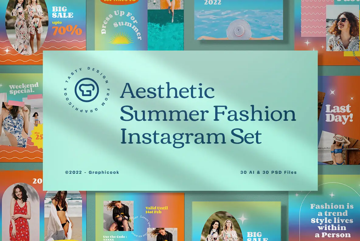 Modern Gradient Fashion Instagram Pack