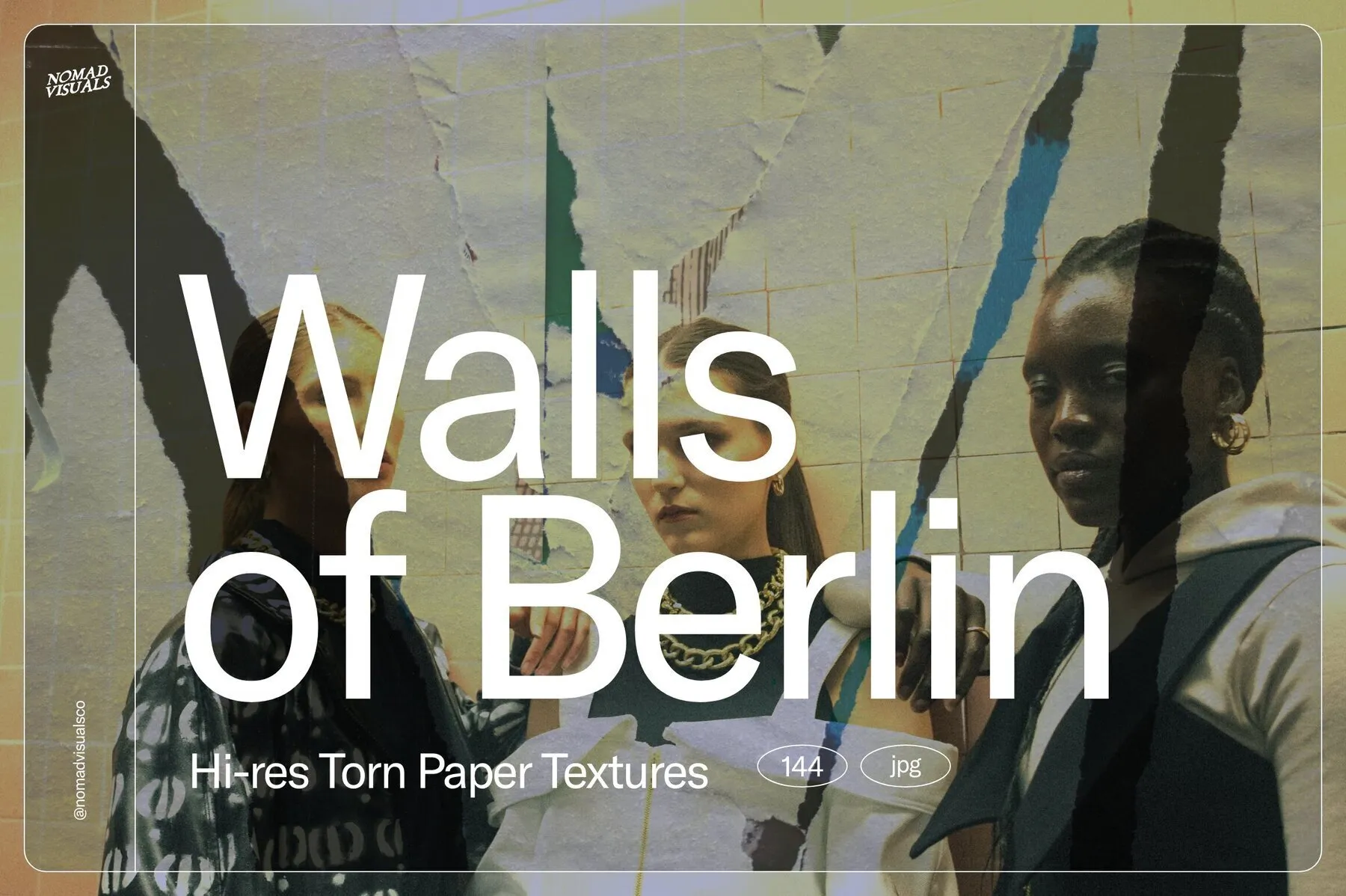 Walls of Berlin - Torn Paper Poster Textures