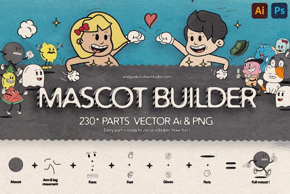 Mascot Builder - Retro Cartoon Character Toolbox