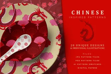 Chinese Seamless Vector Patterns