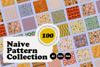 100 Naive Vector Patterns Collection