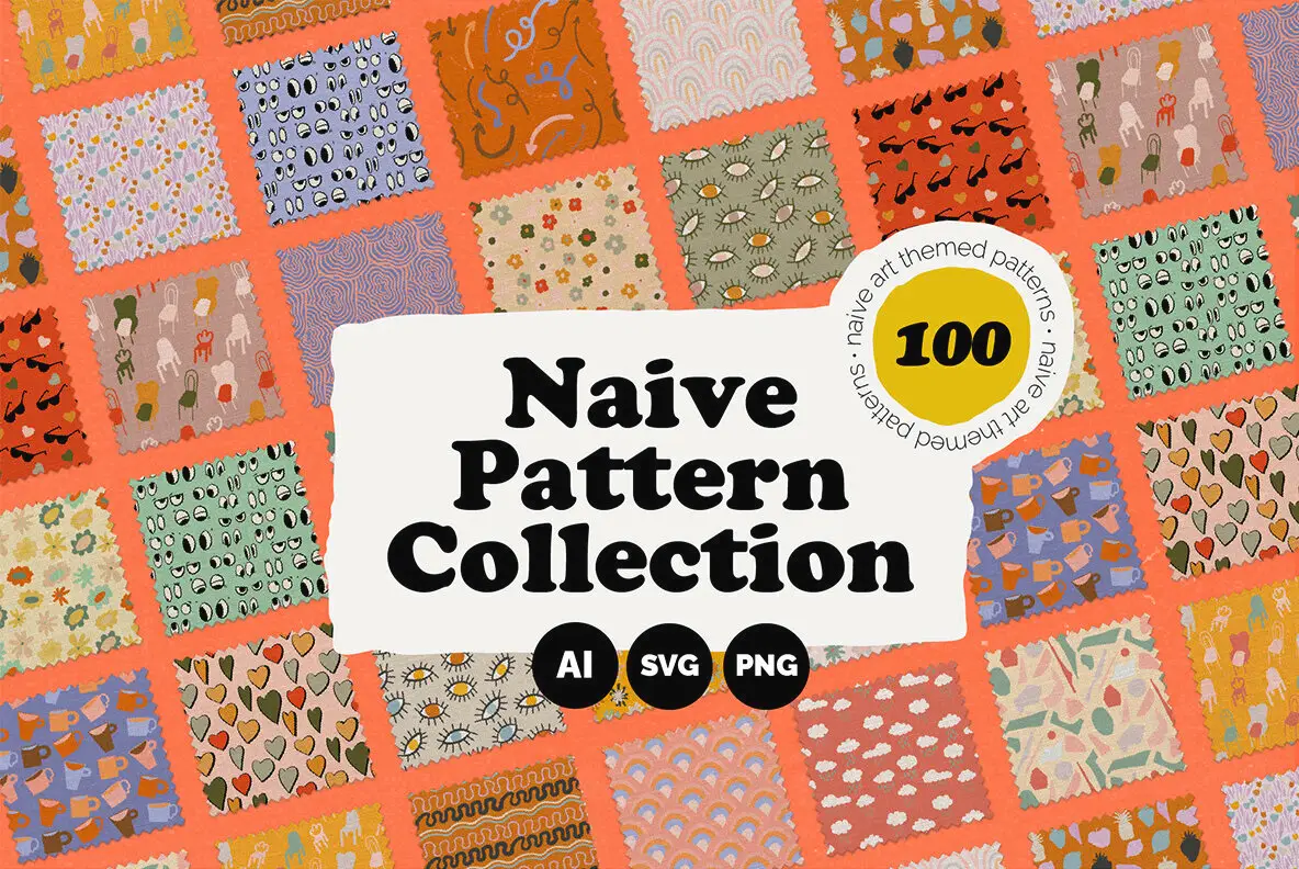 100 Naive Vector Patterns Collection