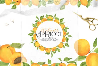 Watercolor Apricot Art Set