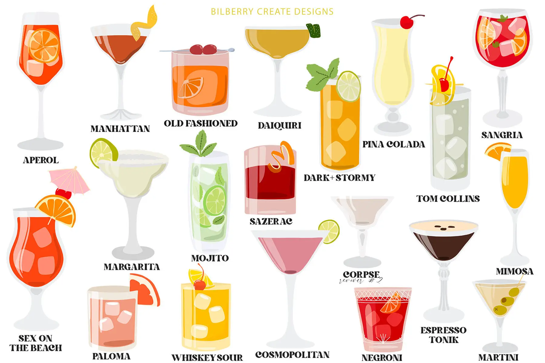 Favourite Drink Art Set Graphics - YouWorkForThem