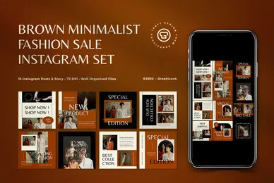Brown Minimalist Fashion Sale Instagram Pack
