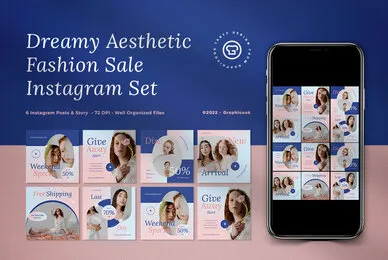 Dreamy Aesthetic Fashion Sale Instagram Pack