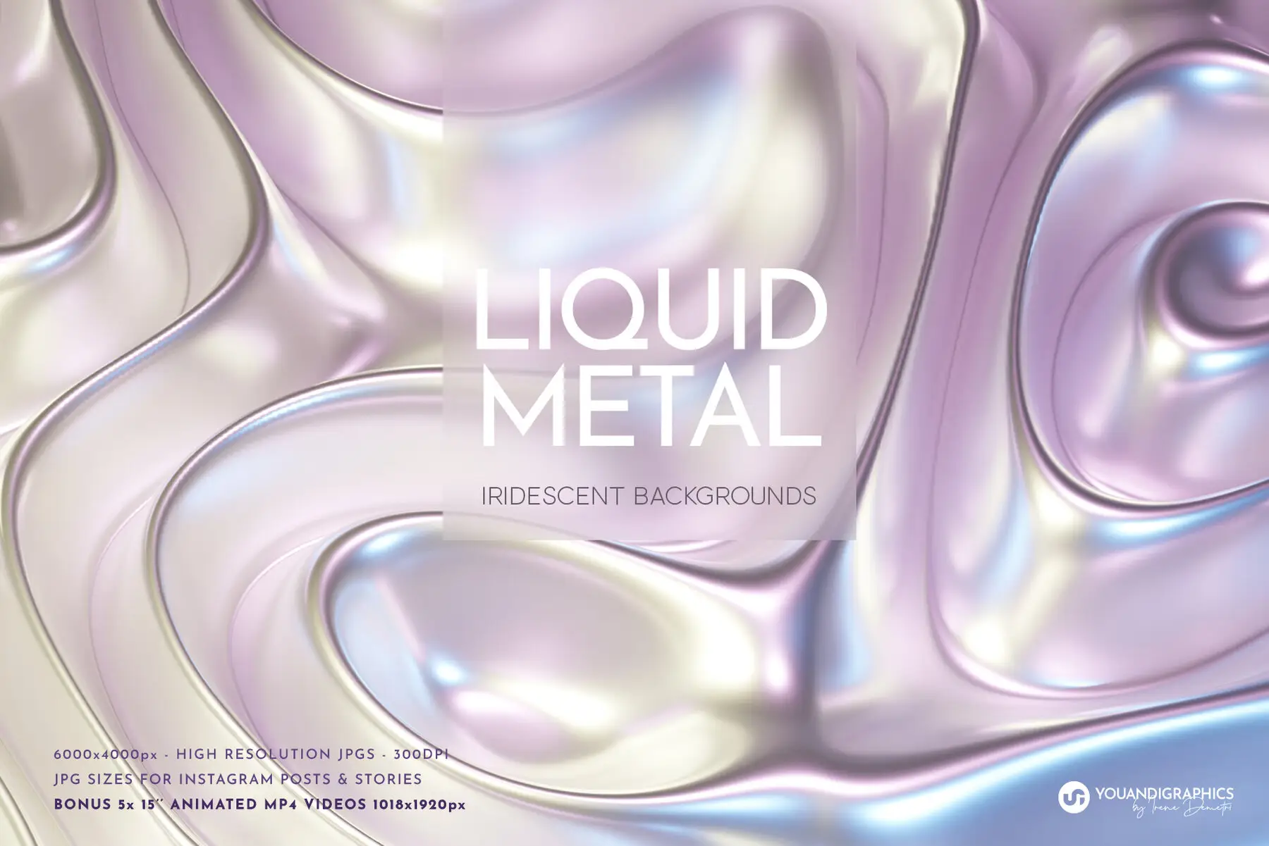 Liquid Metal Iridescent Backgrounds Abstract - YouWorkForThem