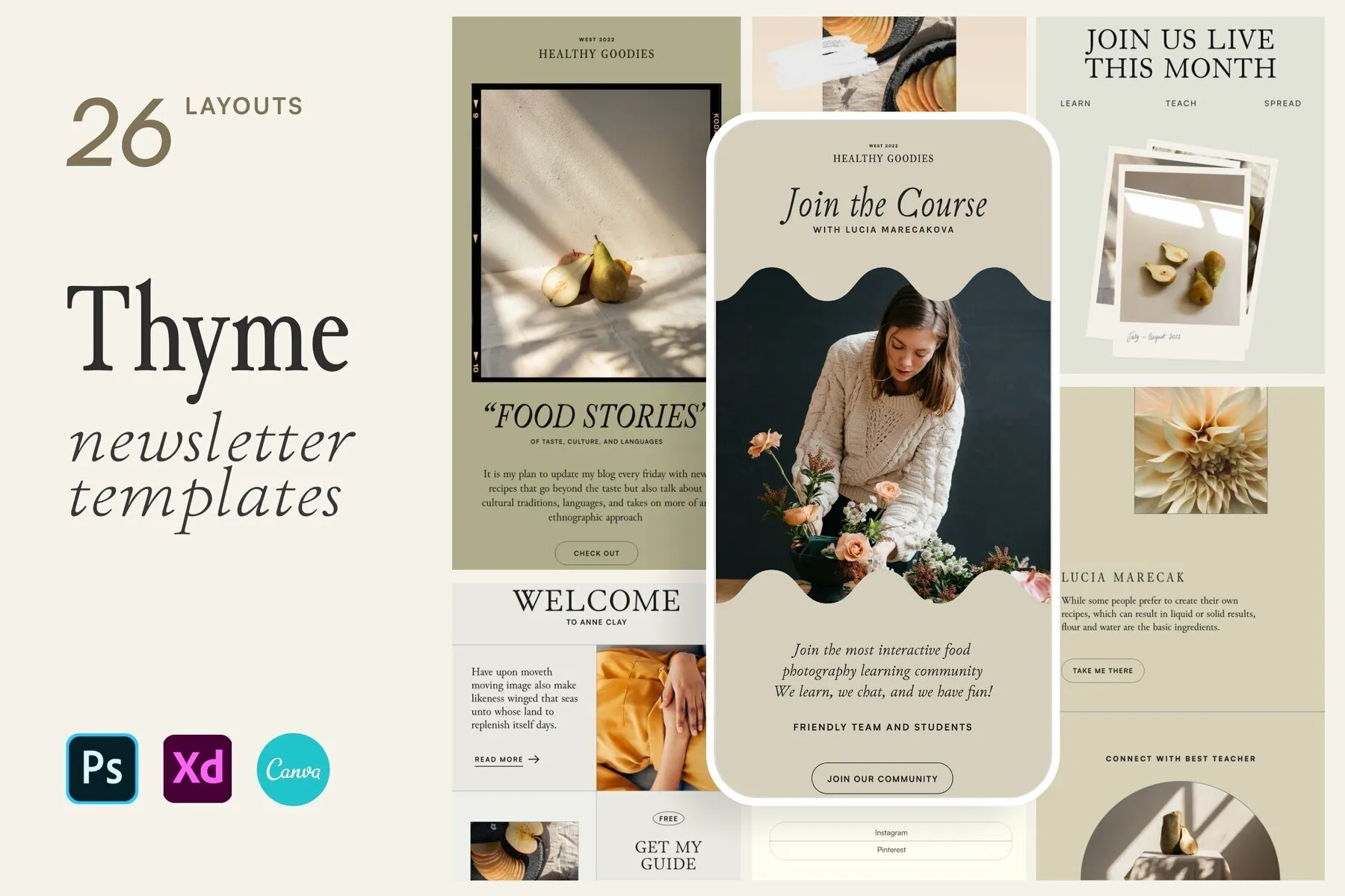 Thyme Newsletter Templates - Canva