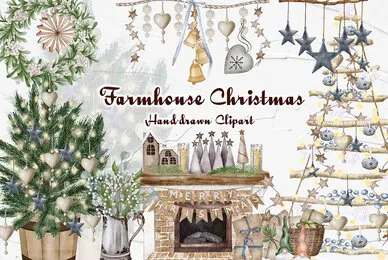 Farmhouse Christmas Watercolor Set