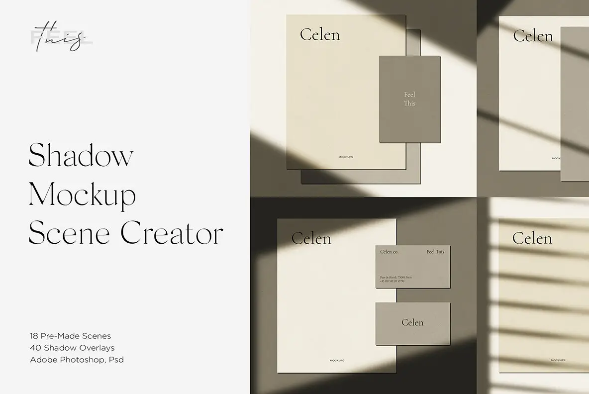 Celen Shadow Mockup Scene Creator